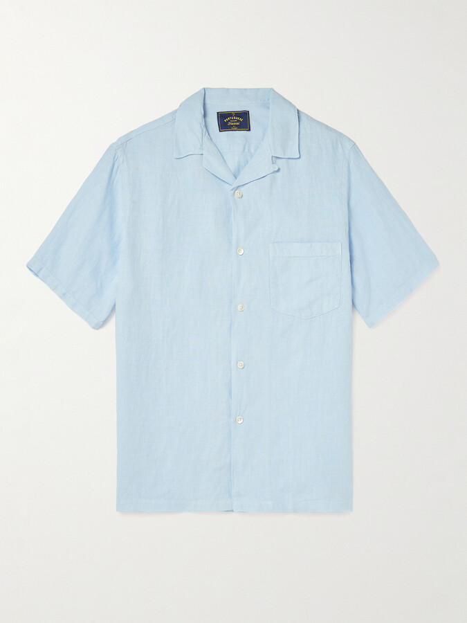 Portuguese Flannel Camp-Collar Linen Shirt - ShopStyle