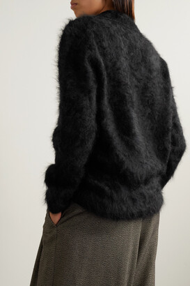 Commission Embroidered Brushed Cashmere Polo Sweater - Black  