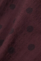 Thumbnail for your product : Peony Swimwear + Net Sustain Polka-dot Organic Cotton-blend Mini Dress - Brown
