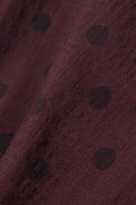 Peony Swimwear + Net Sustain Polka-dot Organic Cotton-blend Mini Dress - Brown