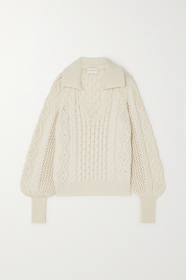 LOULOU STUDIO + Net Sustain Rammu Cableknit Wool And Cashmereblend