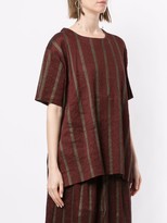 Thumbnail for your product : UMA WANG Striped Short-Sleeve Top