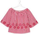 Thumbnail for your product : Liu Jo Kids TEEN embroidered gingham blouse