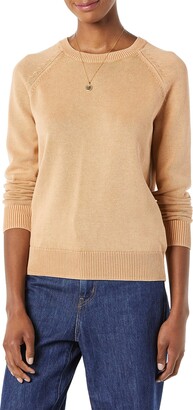 Goodthreads Women's Mineral Wash Crewneck Sweatshirt Sweater