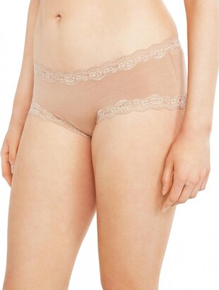 A Pea in the Pod Lace Girl Short Maternity Panties-Rugby Tan-XS |