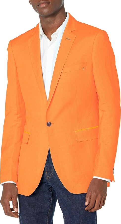 orange blazer jacket