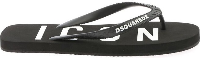 DSQUARED2 Icon Printed Flip Flops - ShopStyle