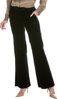 Theory + Demitria 2 Check Stretch-Wool Flared Pants