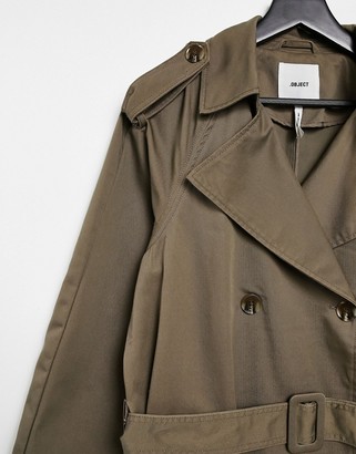 Object oversized trench coat in brown