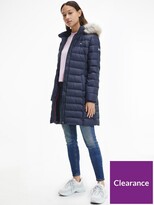 Thumbnail for your product : Tommy Jeans Essential Faux Fur Hood Padded Down Coat - Blue