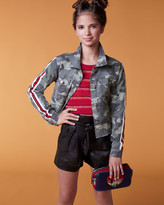 Thumbnail for your product : Flowers by Zoe Girl's Camo Jacket w/ Metallic Taping, Size S-XL