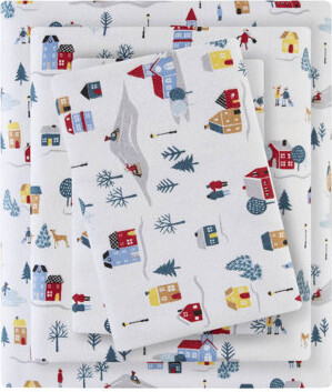 DAPPER DOODLES INC Printed Sheet Set Gray Herringbone Check