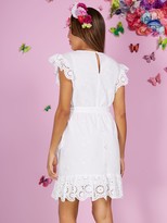 Thumbnail for your product : New York & Co. Cap-Sleeve Eyelet-Trim Dress |