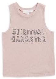 Spiritual Gangster Girl's Logo Outline Cut Tank Top