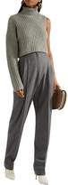 Thumbnail for your product : Michael Kors Collection Pleated Wool And Cashmere-blend Tapered Pants