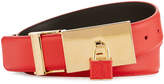 Thumbnail for your product : Buscemi 100mm Padlock-Buckle Leather Belt