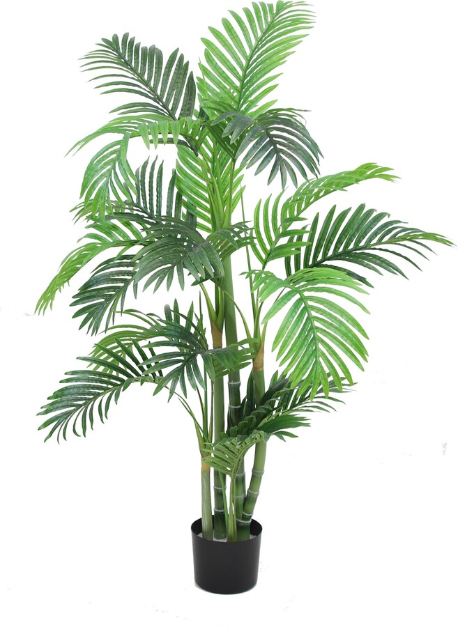 The Mod Greenhouse Artificial Golden Palm Tree in Black Matte Planter's Pot ShopStyle Garden Decor