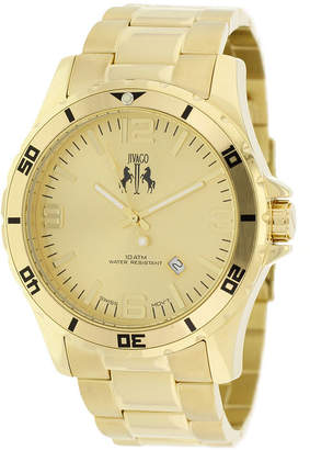 Jivago Mens Gold Tone Stainless Steel Bracelet Watch-Jv6114