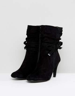 Head Over Heels By Dune Rayna Black Heeled Ankle Boots
