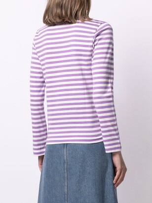 Comme des Garçons PLAY long-sleeved striped T-shirt
