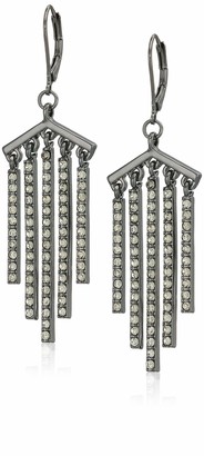 Kenneth Cole Black Diamond Stone Stick Fringe Drop Earrings One Size