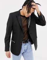 Thumbnail for your product : ASOS DESIGN slim blazer with chain detail