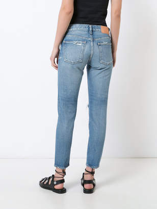 Moussy Vintage distressed cropped jeans