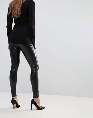 Bandia Maternity Removable Over The Bump Wet Look Legging