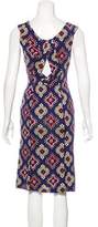 Thumbnail for your product : Diane von Furstenberg Bead-Accented Printed Dress
