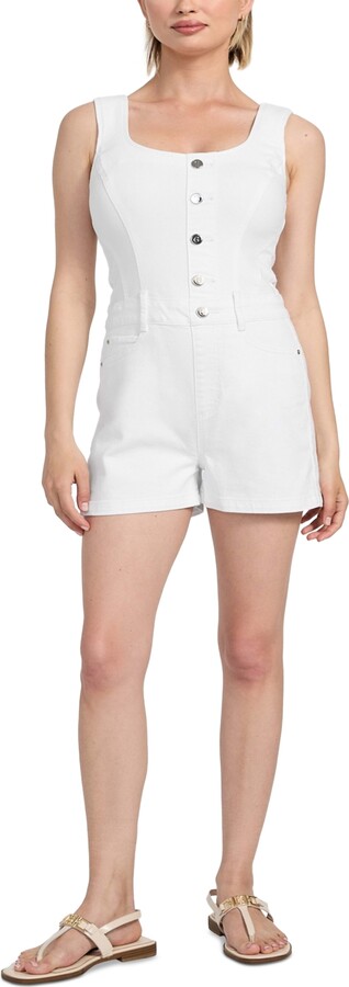 GUESS Women's Sunni Sleeveless Denim Romper