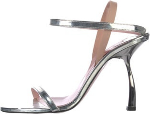 Piferi Patent Leather Sandals Black Buckle Closure at Ankles Includes Dust Bag | Piferi Patent Leather Sandals in Black, Women's 7.5