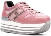Thumbnail for your product : Hogan striped platform sneakers