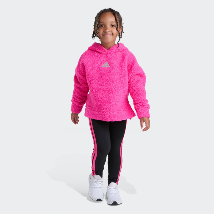 2-Piece Long Sleeve Sherpa Pullover & Leggings Set Kids