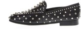 Thumbnail for your product : Lola Cruz Black Leather Studs Loafer