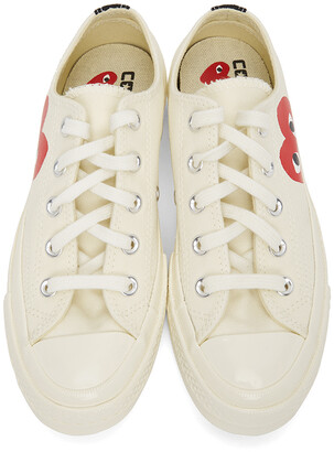 Comme des Garçons PLAY Play Off-White Converse Edition Half Heart Chuck 70 Low Sneakers