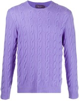 Thumbnail for your product : Ralph Lauren Purple Label Cable-Knit Cashmere Jumper