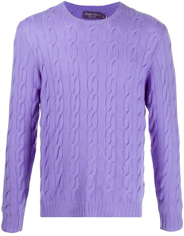 Ralph Lauren Purple Label Cable-Knit Cashmere Jumper - ShopStyle