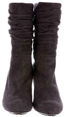 Roberto Del Carlo Suede Ruched Ankle boots