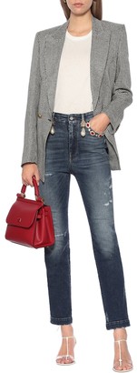 Dolce & Gabbana Embellished high-rise straight jeans
