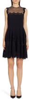Thumbnail for your product : Dolce & Gabbana Swiss Dot & Lace Trim Cady Dress