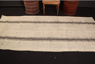 Foundry Select Vintage Turkish Kilim Rug for Home Decor Beauteous Beige Floor Accent Piece with Intricate Patterns