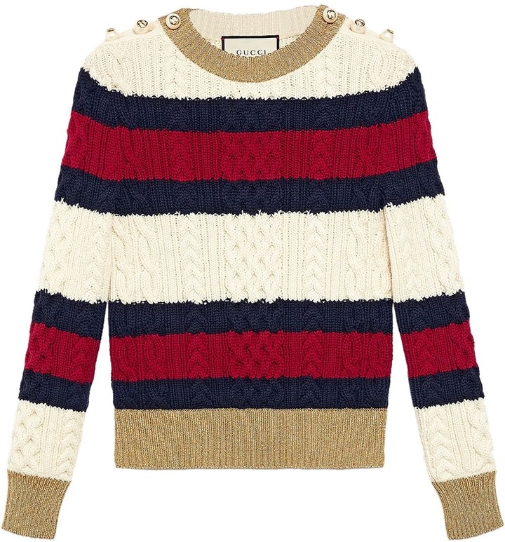 Gucci Striped knit top - ShopStyle Sweaters