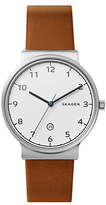 Thumbnail for your product : Skagen Mens Three-Hand Ancher Cognac Leather Watch