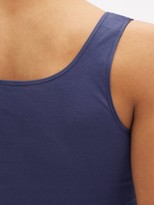Thumbnail for your product : Hanro Seamless Scoop-neck Cotton-jersey Tank Top - Dark Blue