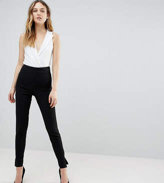 Missguided Tall cigarette trousers in black