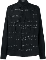 Thumbnail for your product : Ann Demeulemeester Poetry Print Shirt