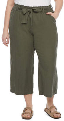 A.N.A Plus Womens Soft High Waisted Wide Leg Pull-On Pants