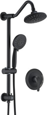 Hskbath Complete Rainfall Shower System With Rough In-Valve And Slide Bar
