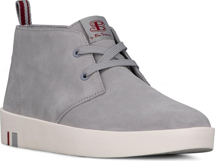 Ben Sherman Men's Thames Chukka Sneaker Alloy/Whisper White/Mod Red