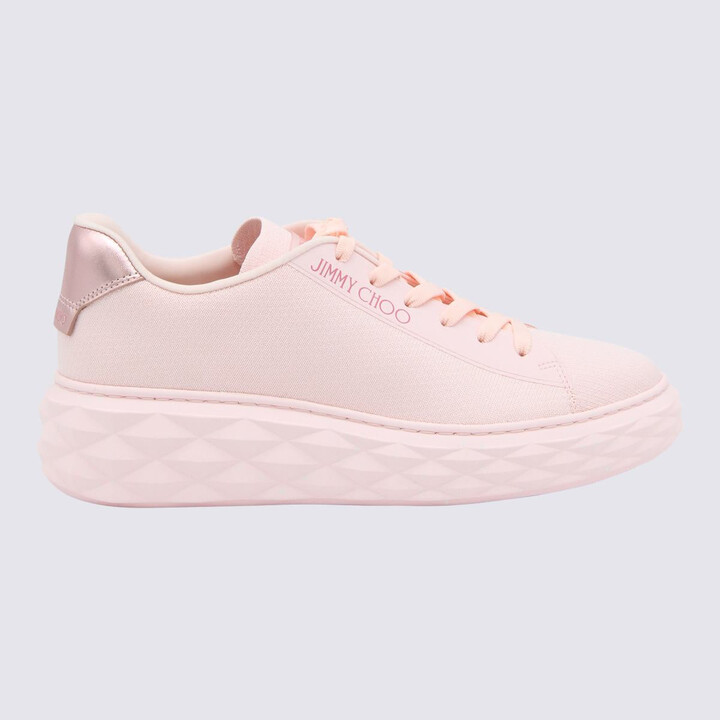 Jimmy Choo Powder Pink Canvas Diamond Light Maxi/F Sneakers - ShopStyle